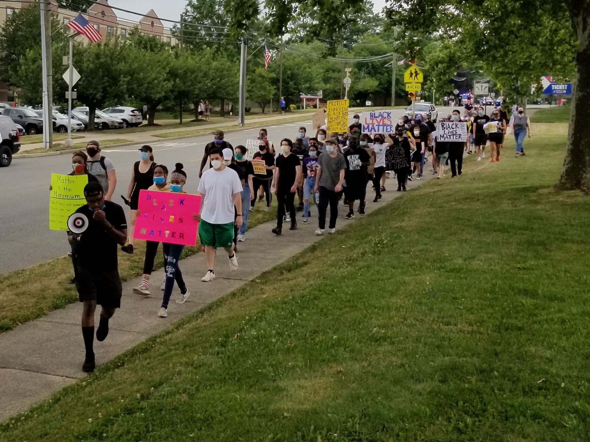 Supporters of police, Black lives peacefully march in North Brunswick