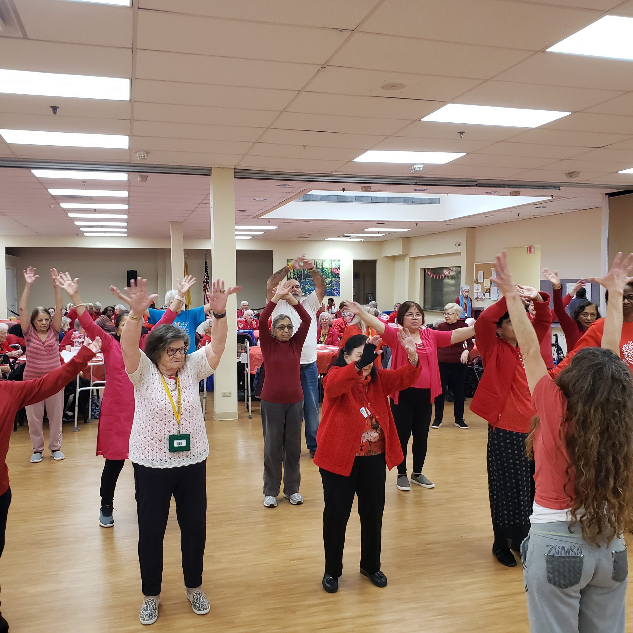 Seniors ‘Go Red’ in Old Bridge to recognize American Heart Month