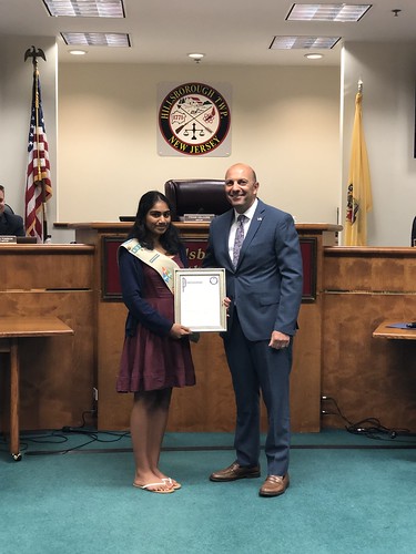 Hillsborough Township recognizes local girl scout