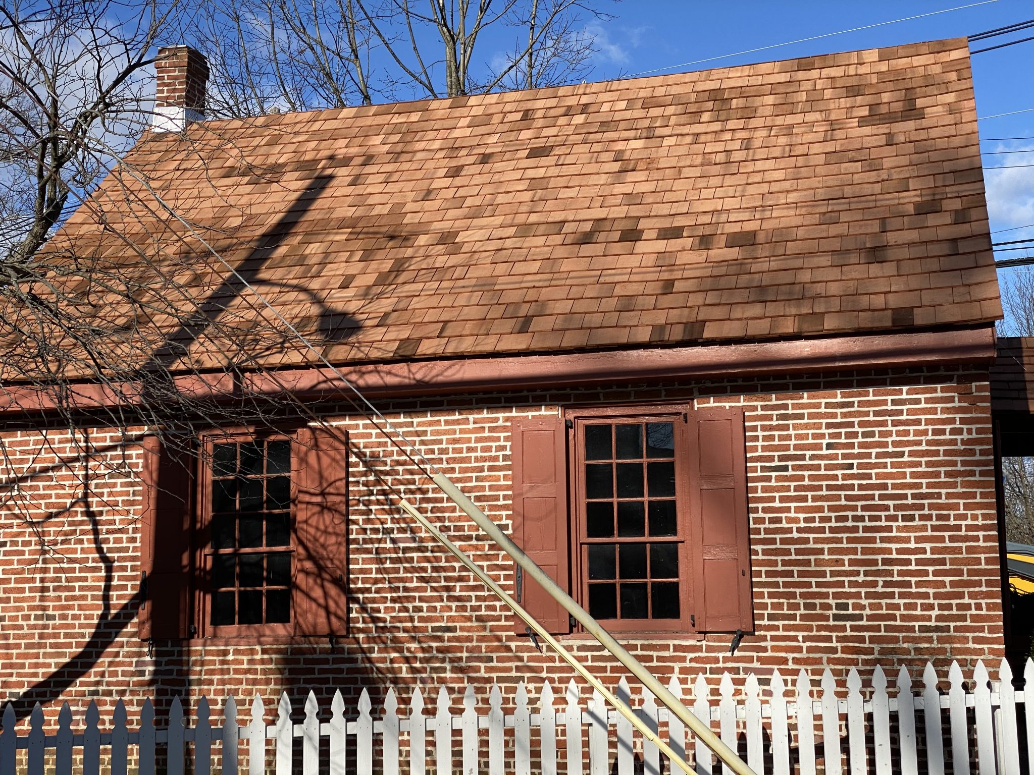 New roof installed atop the Clara Barton Schoolhouse