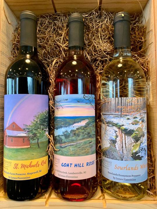 Watercolor labels on wine bottles celebrate, benefit D&R Greenway Preserves