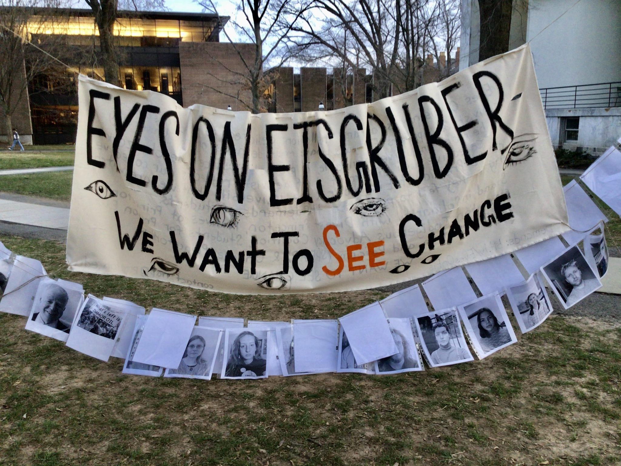 Princeton University activist groups install art project calling for fulfillment of student demands