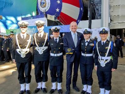 MAST cadets participate in christening of submarine New Jersey