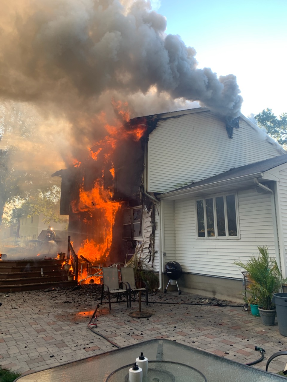 Two-story structure fire in River Plaza section of Middletown contained by dozens of firefighters