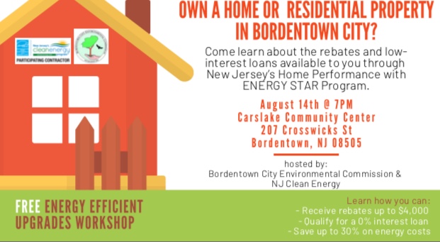 Informative workshop for homeowners to held in Bordentown on Aug. 14