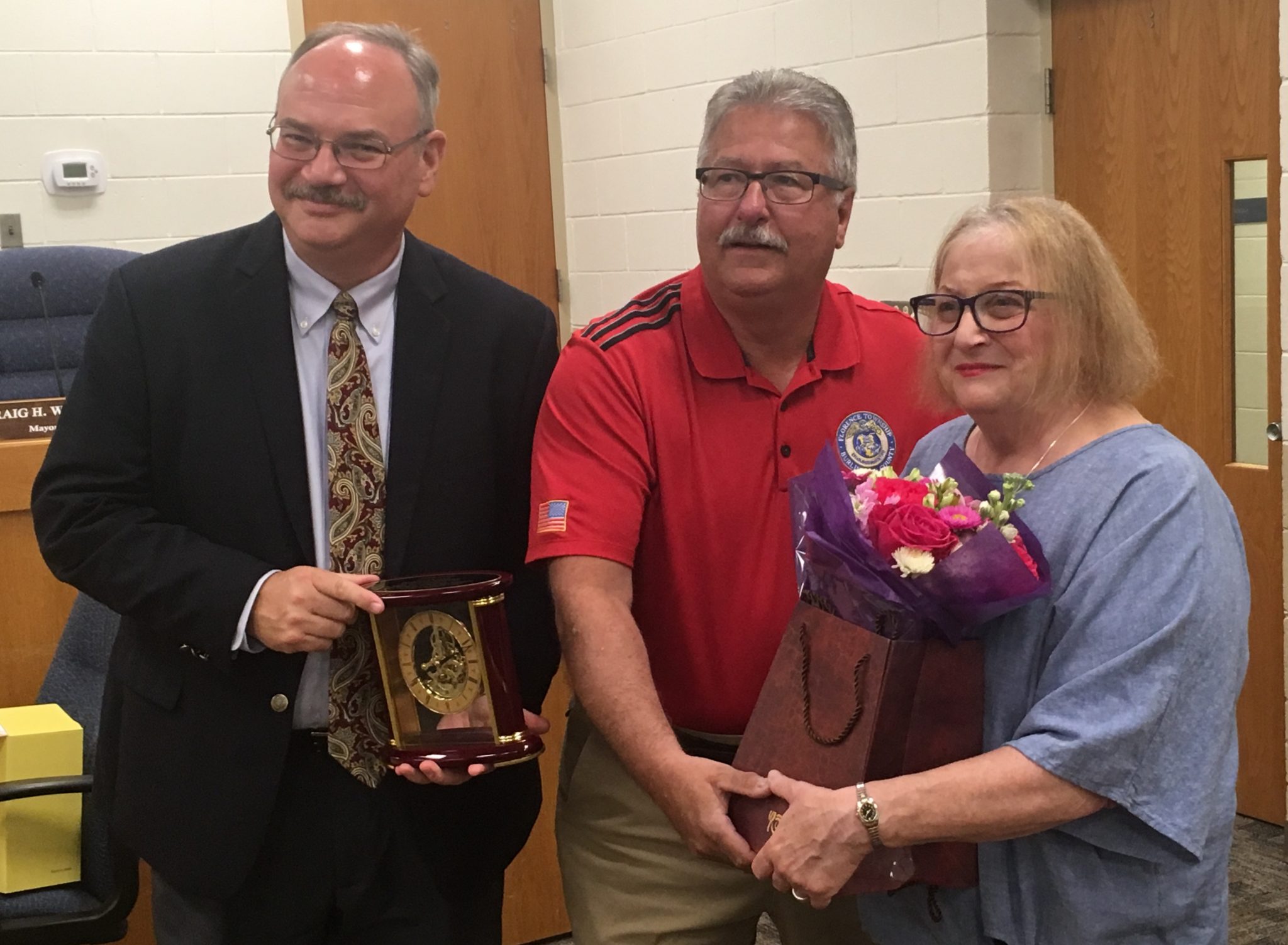 Florence Township crossing guard honored by municipal officials for years of service