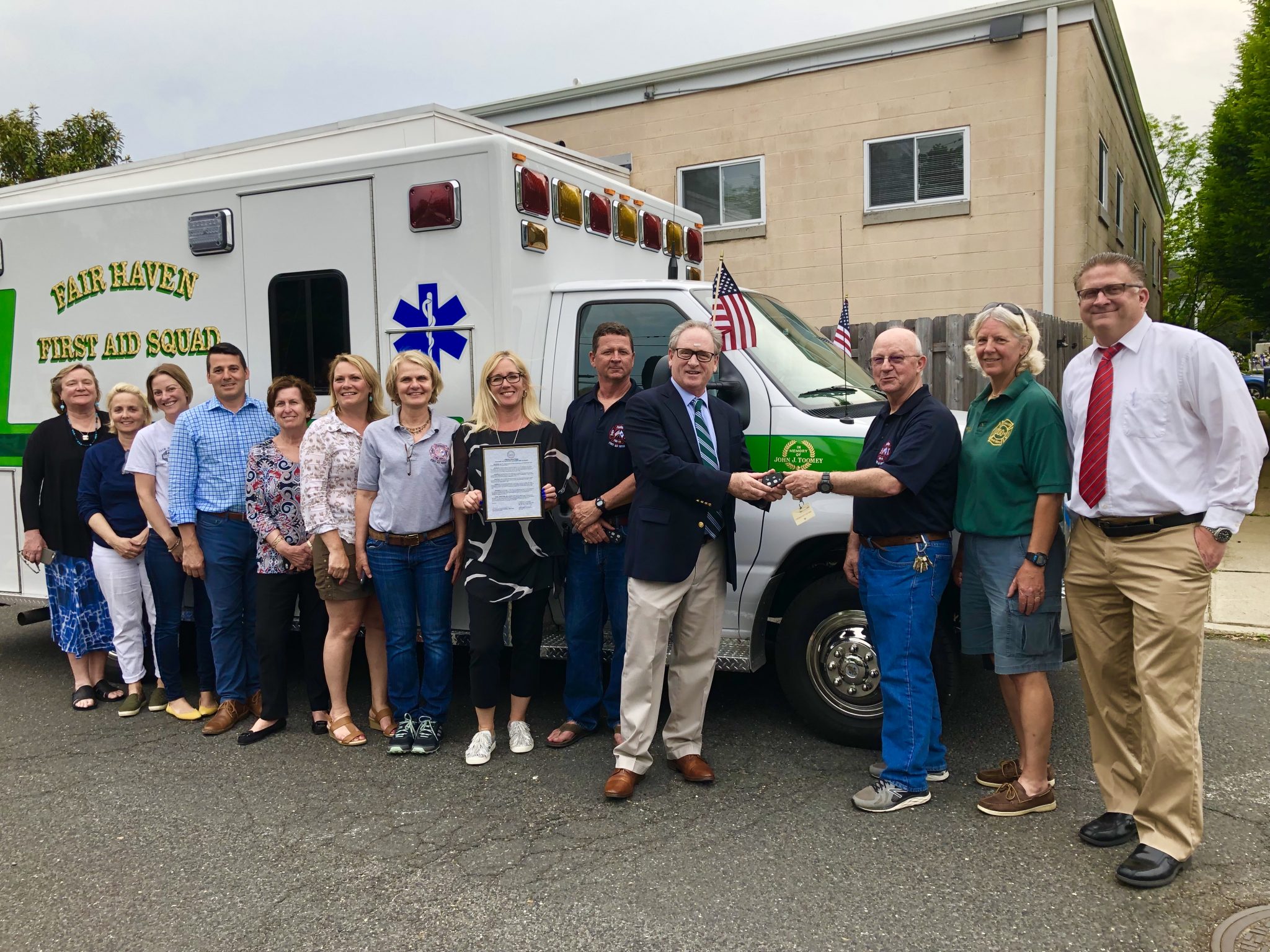 First responders commemorate honorary Fair Haven squad member