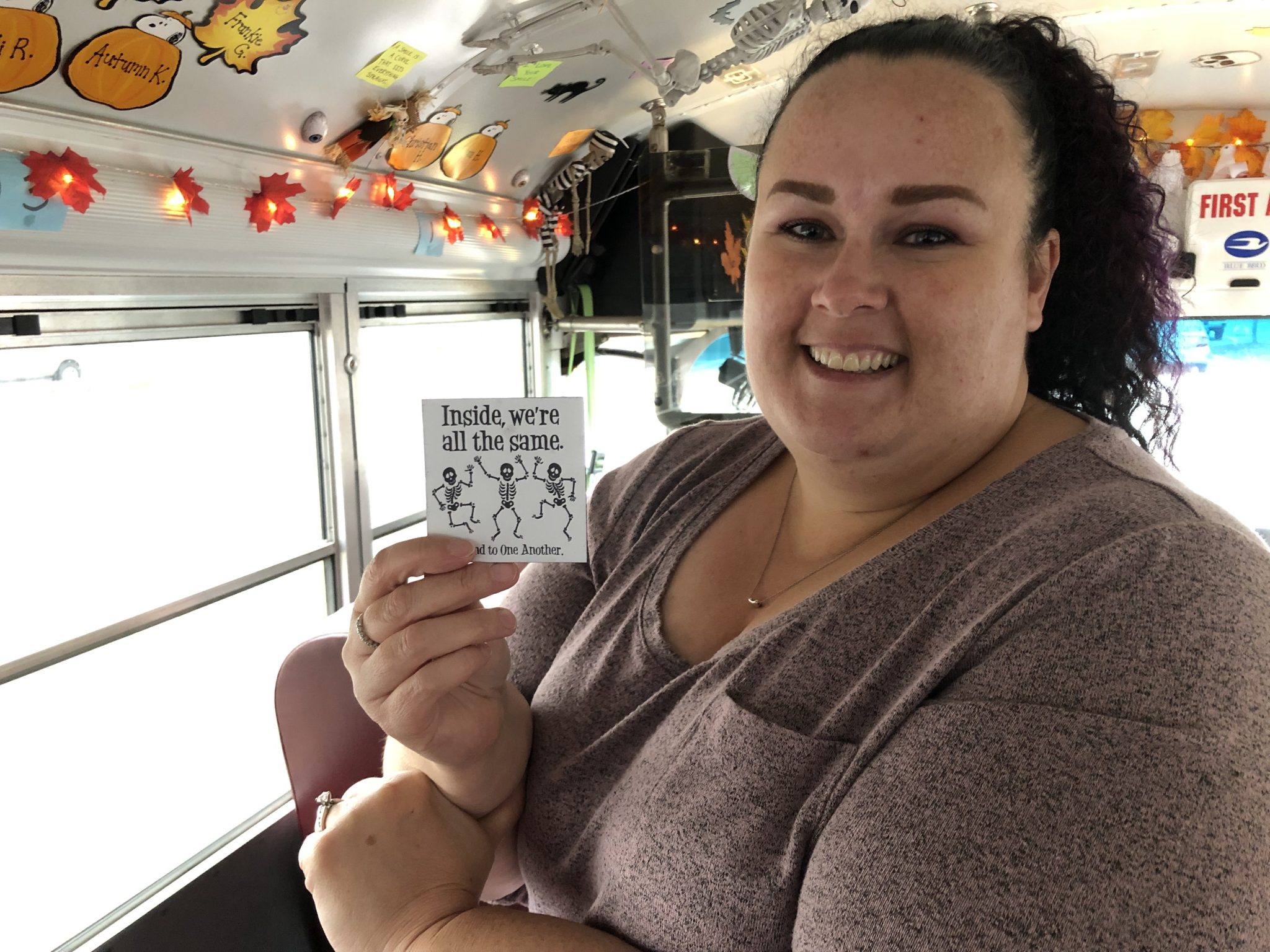 Hazlet driver promotes kindness on her ‘fun bus’