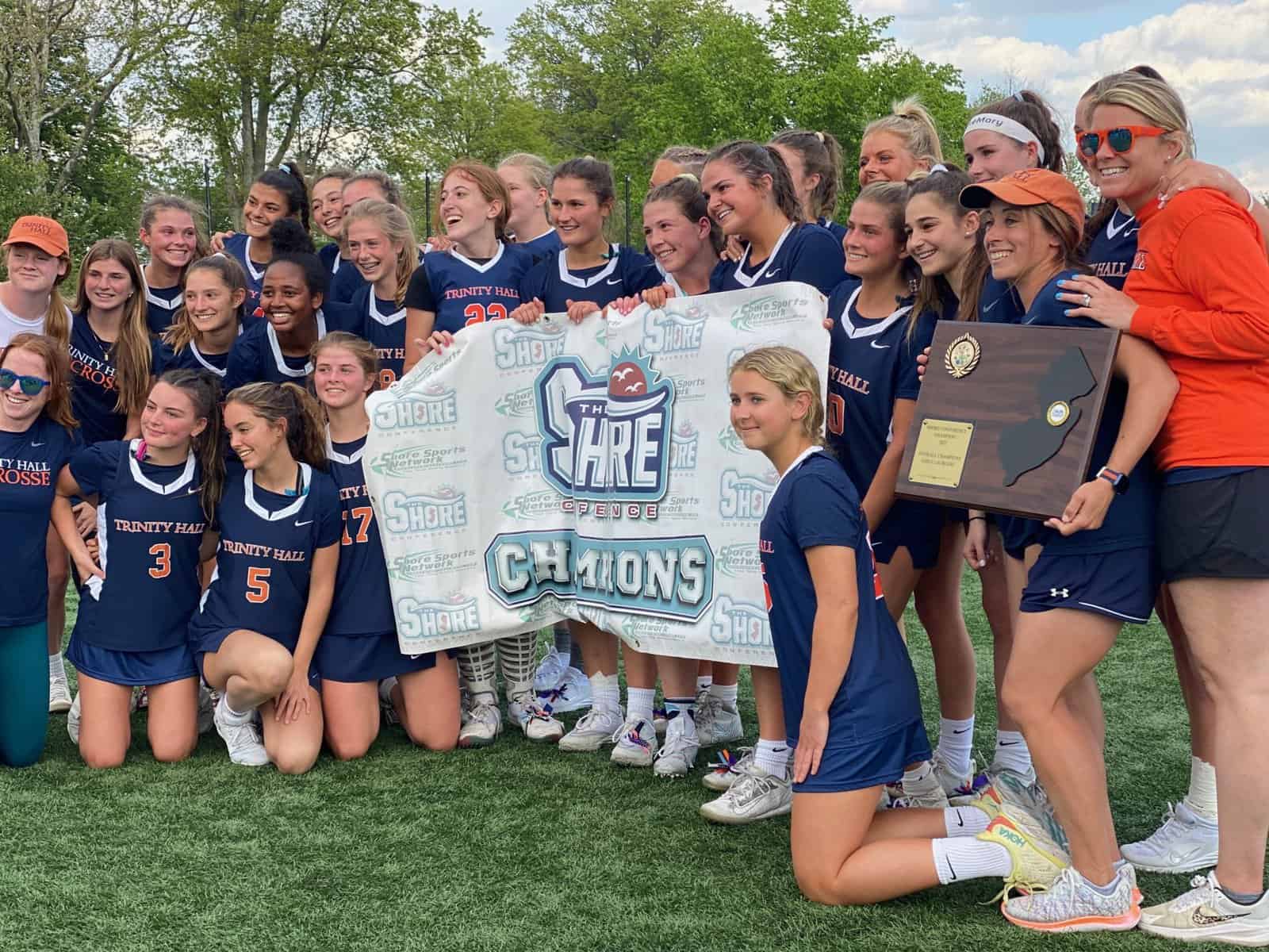 Trinity Hall lacrosse team wins 2022 Shore Conference Tournament championship