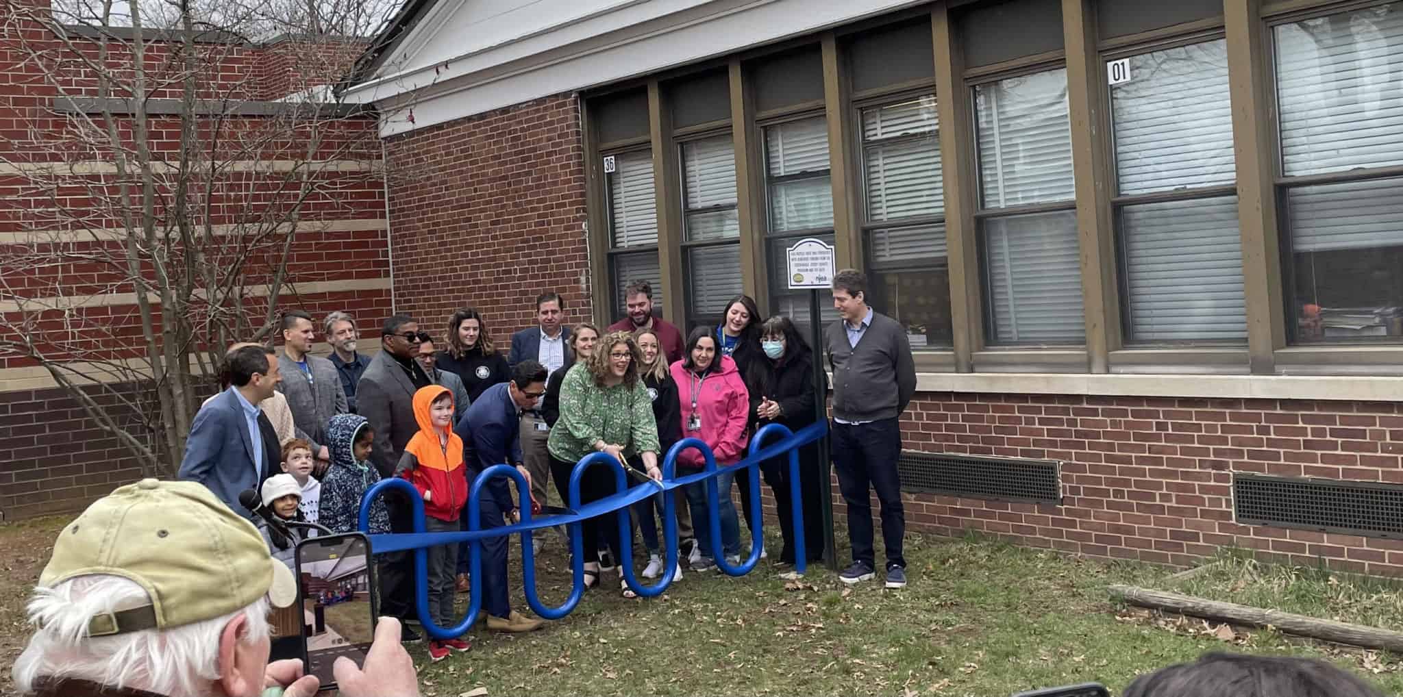 Campbell Elementary School in Metuchen serves as sustainable model; celebrates new larger capacity bike rack