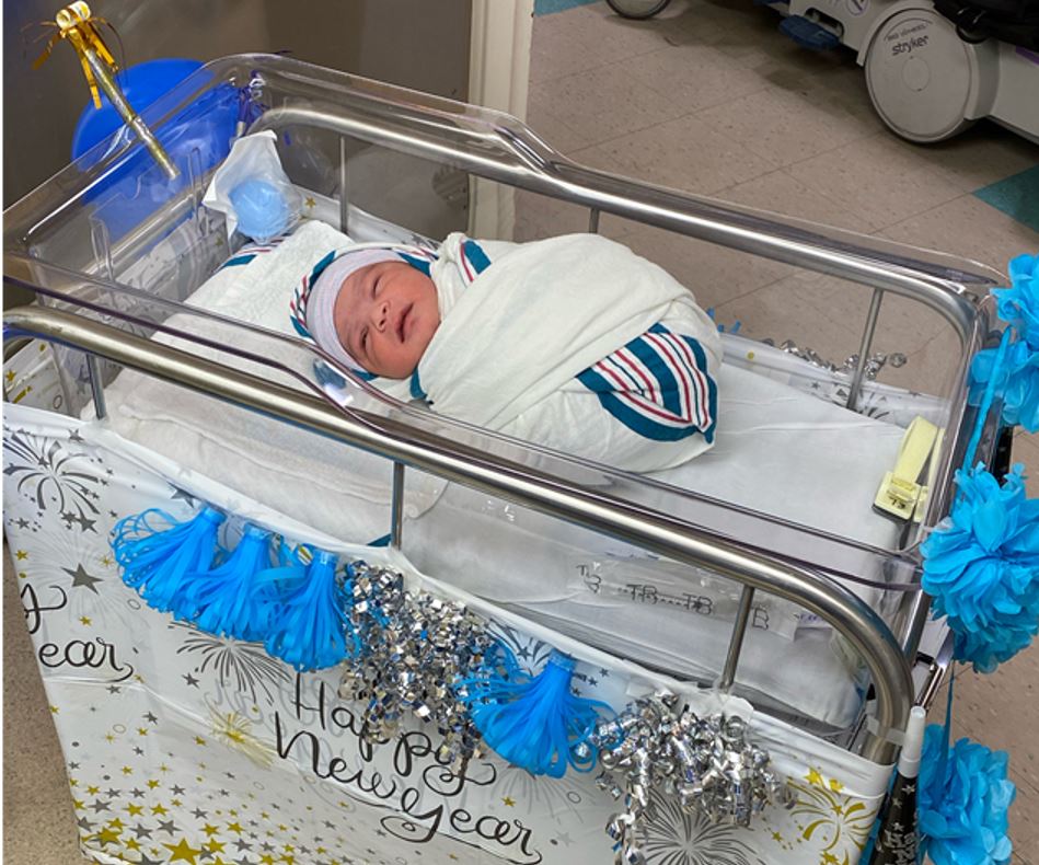 Baby boy from Milltown is first born in new year at Saint Peter’s hospital