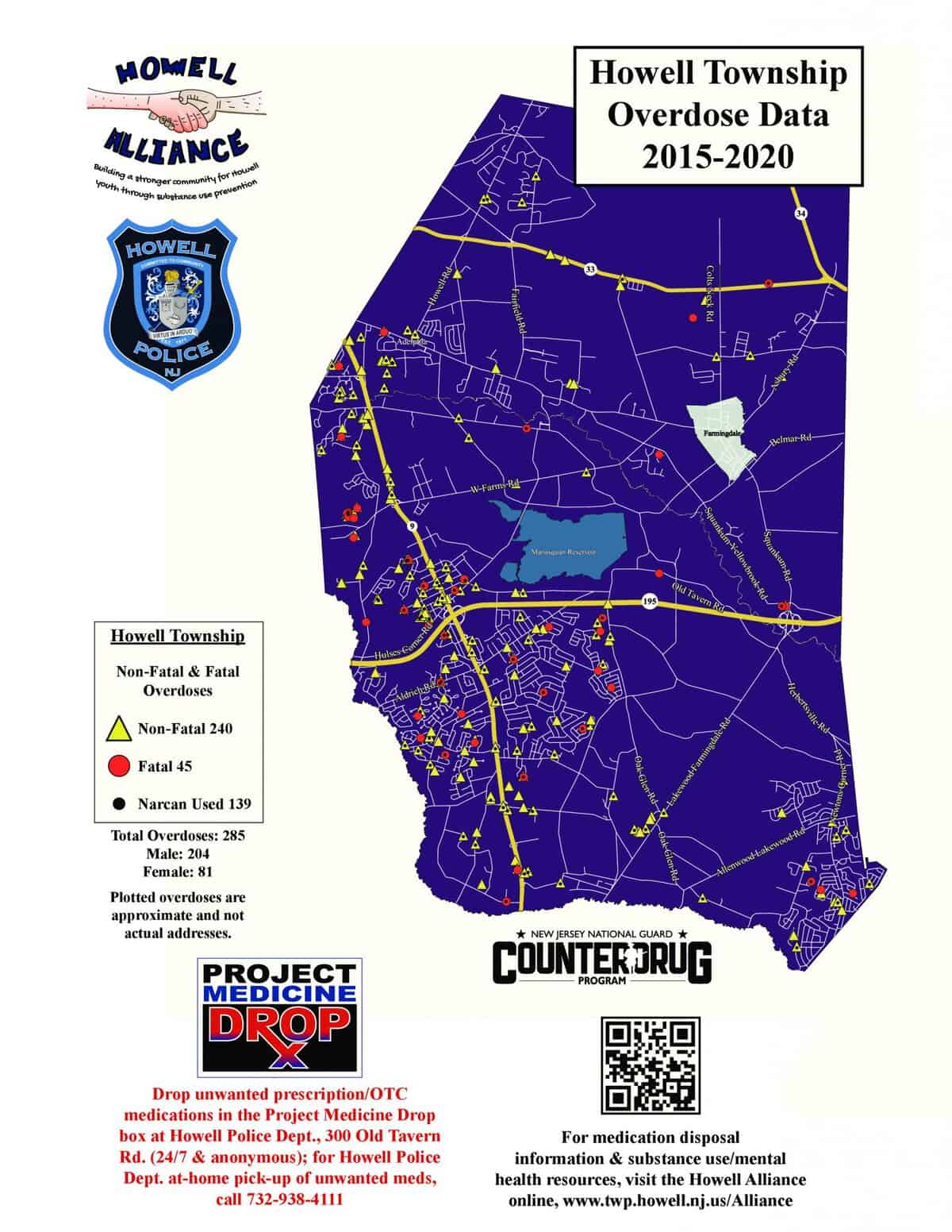 Howell alliance, police release ‘overdose map’ during awareness campaign