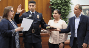 Monroe Township Police Department swears in nine new officers, promotes two to sergeant; hires first Asian Indian officer