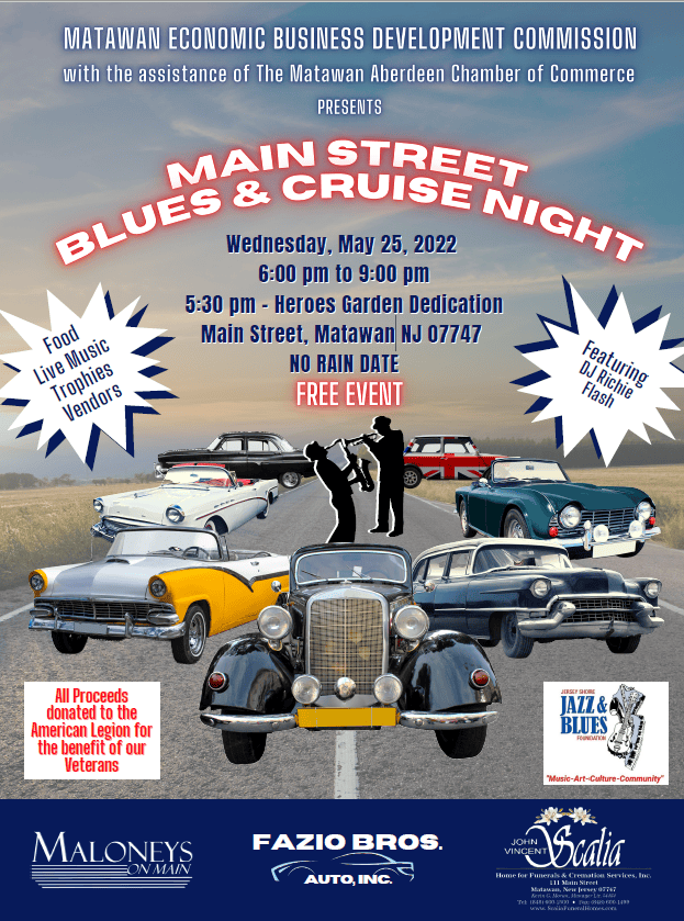 Blues and Cruise Night will bring activities to Main Street in Matawan