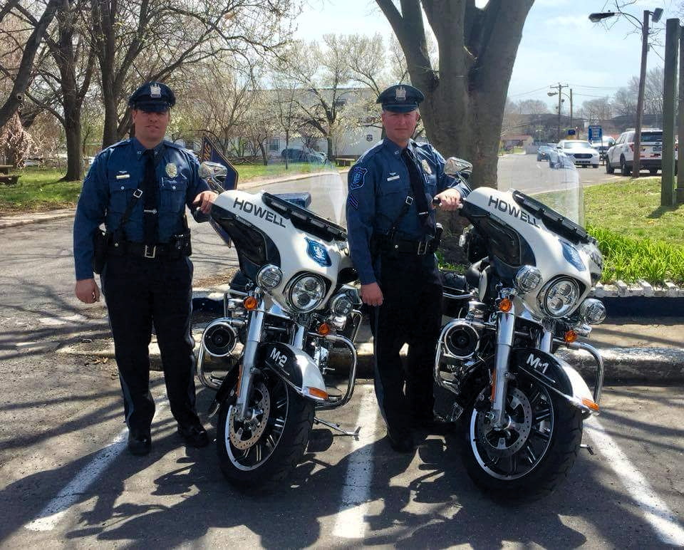 Howell Police Department debuts motorcycle unit with officers Baratta and Silvani