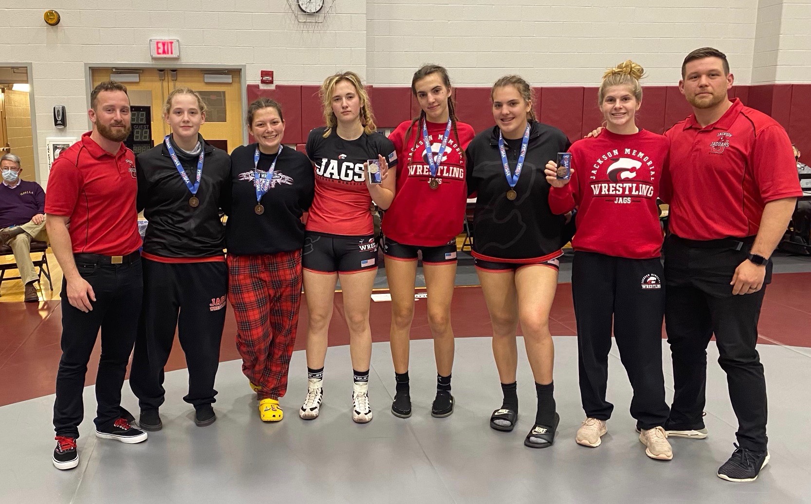 Jackson Memorial girls win five medals at state wrestling tournament