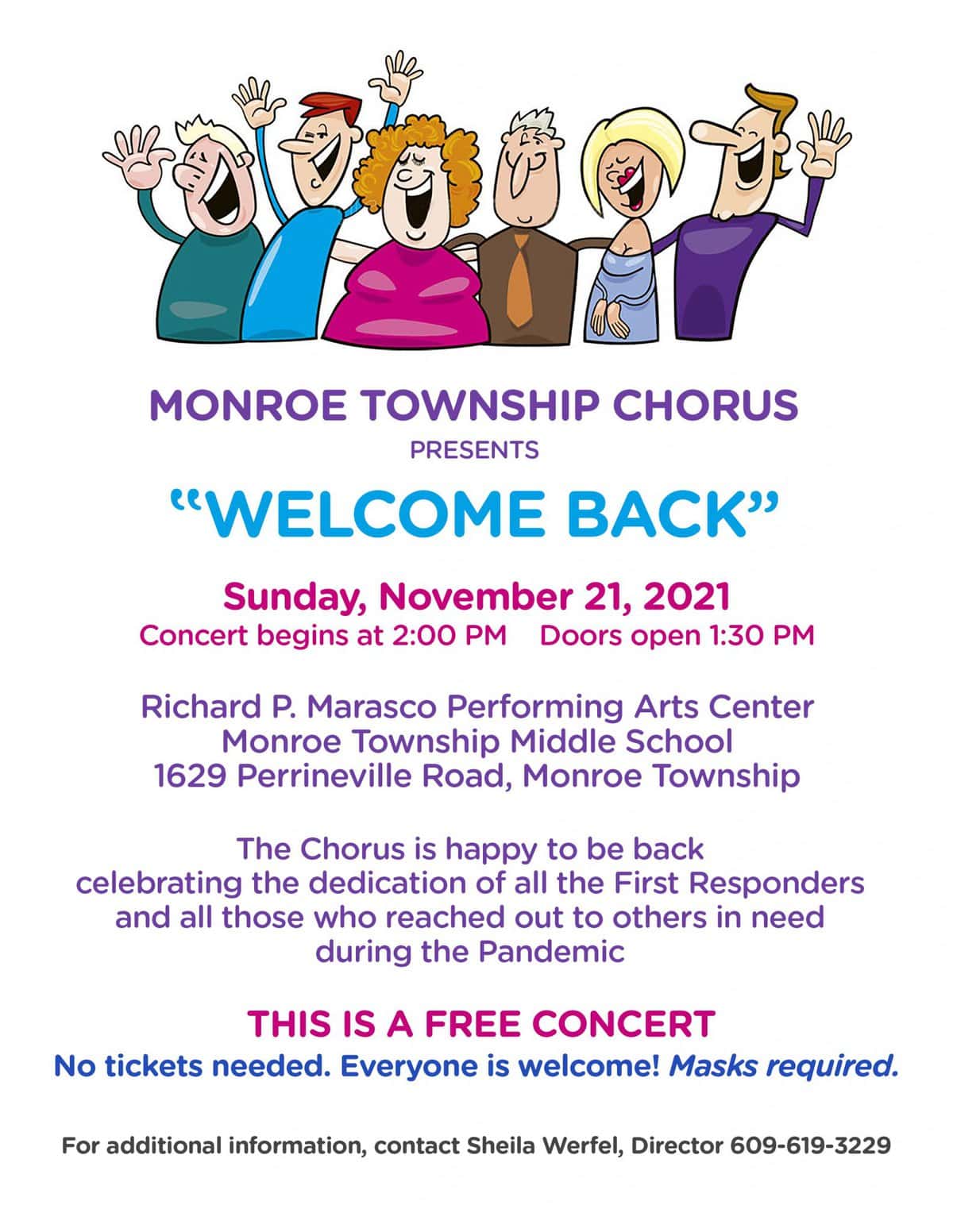 Monroe Township Chorus performance dedicated to those who served on the front lines