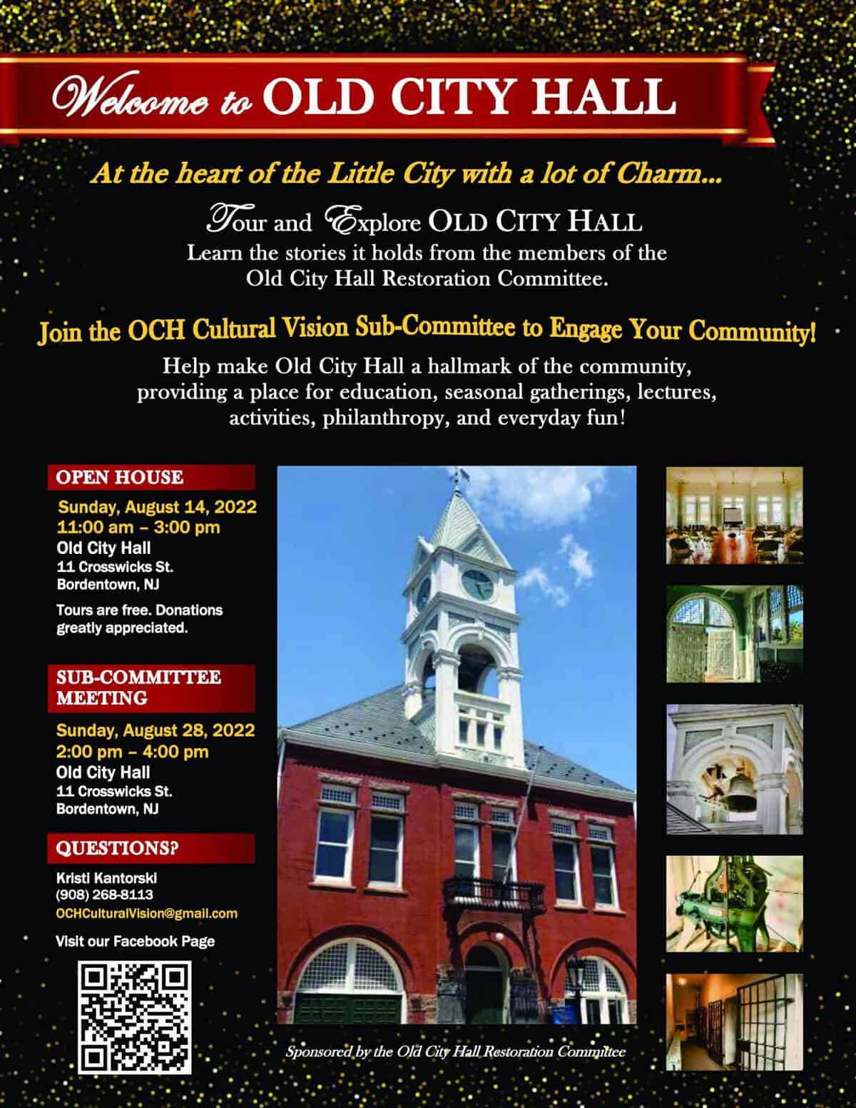 Tour and explore Bordentown Old City Hall at open house; volunteers wanted for vision process