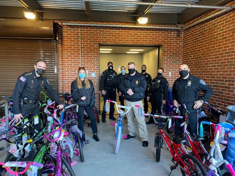 Burlington County Sheriff’s Department receives donation of toys and bicycles from Marine Toys for Tots