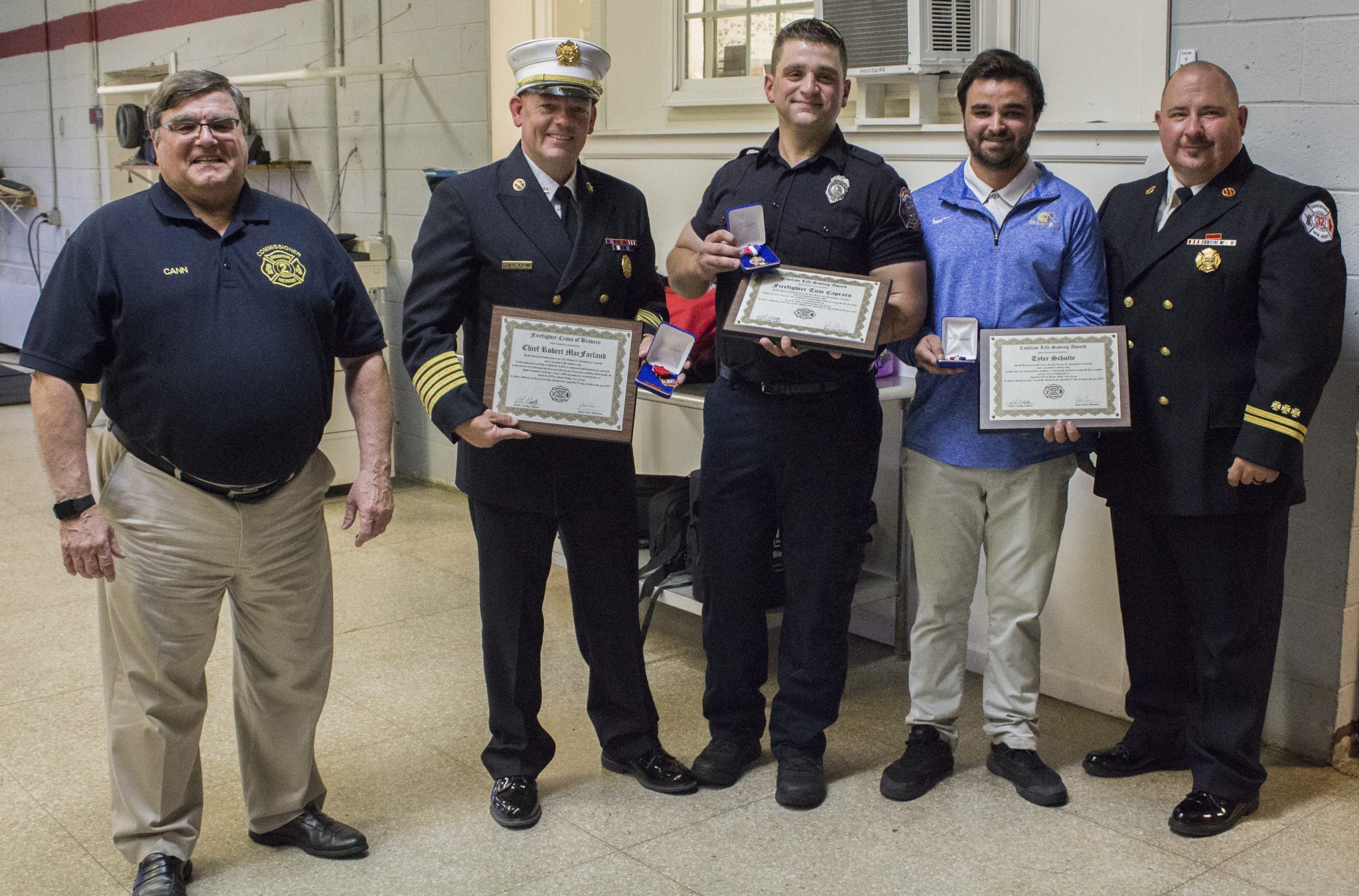 Bordentown Fire Commissioners honor three heroes