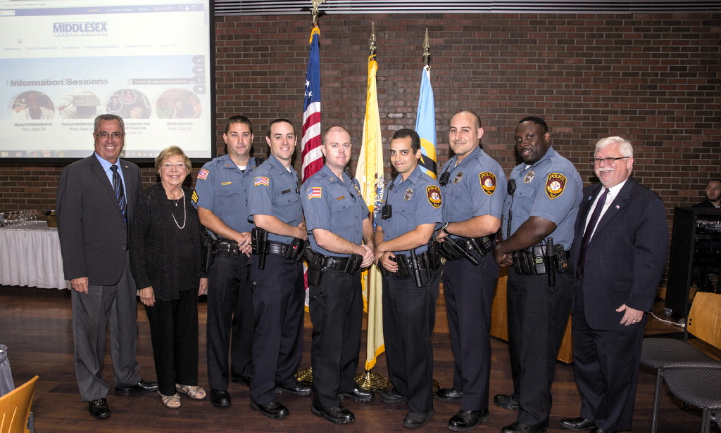 Five Middlesex County College officers save life of student