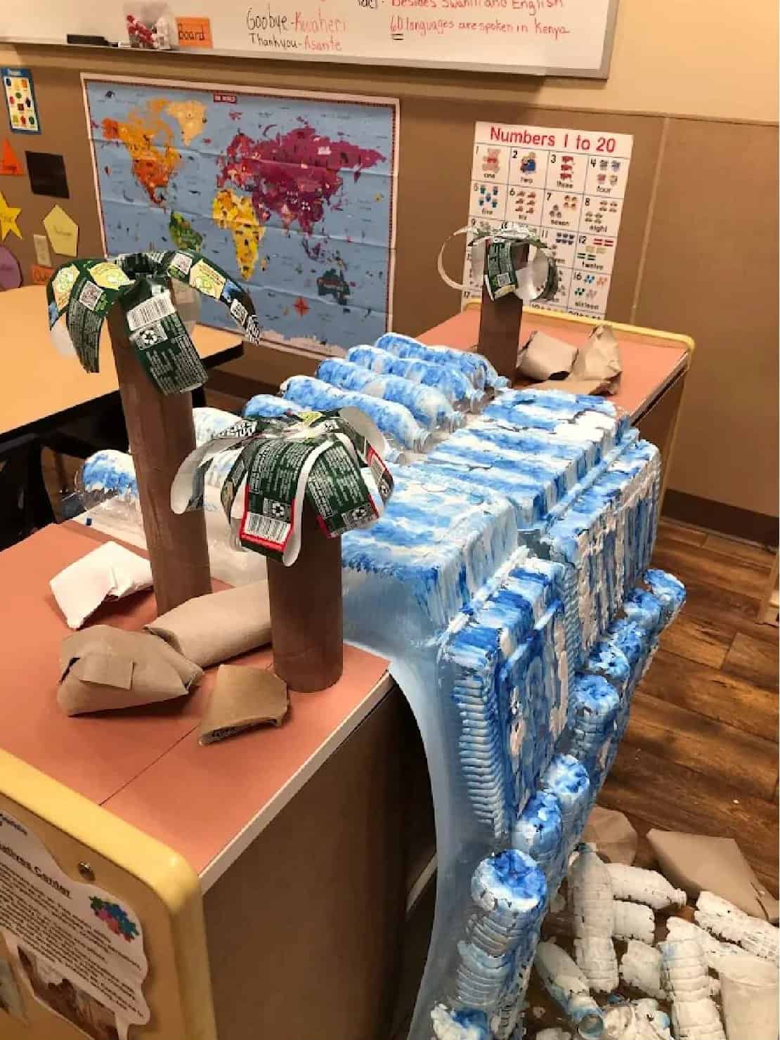 Edison 3- and 4-year-olds create projects from recyclable materials