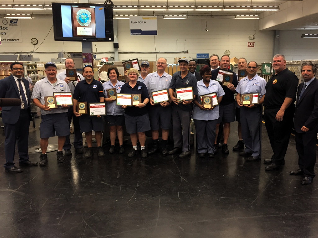 Eighteen Edison postal letter carriers earn Million Mile Awards for safe driving