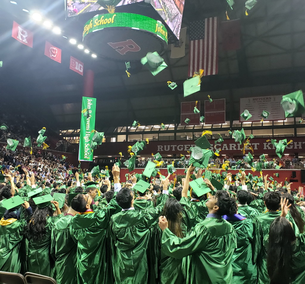 Long-time J. P. Stevens High principal presides over last commencement ceremony