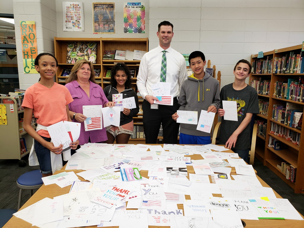 Edgar Middle School students show support for hometown hero through letters/cards