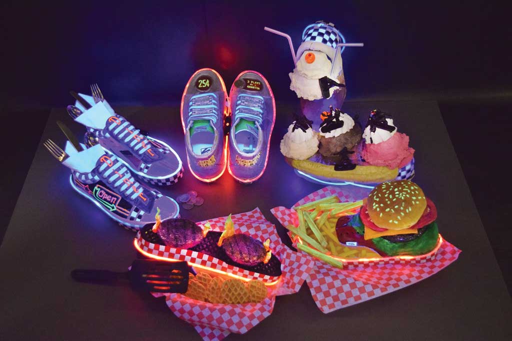 Students’ diner theme wins grand prize in sneaker design