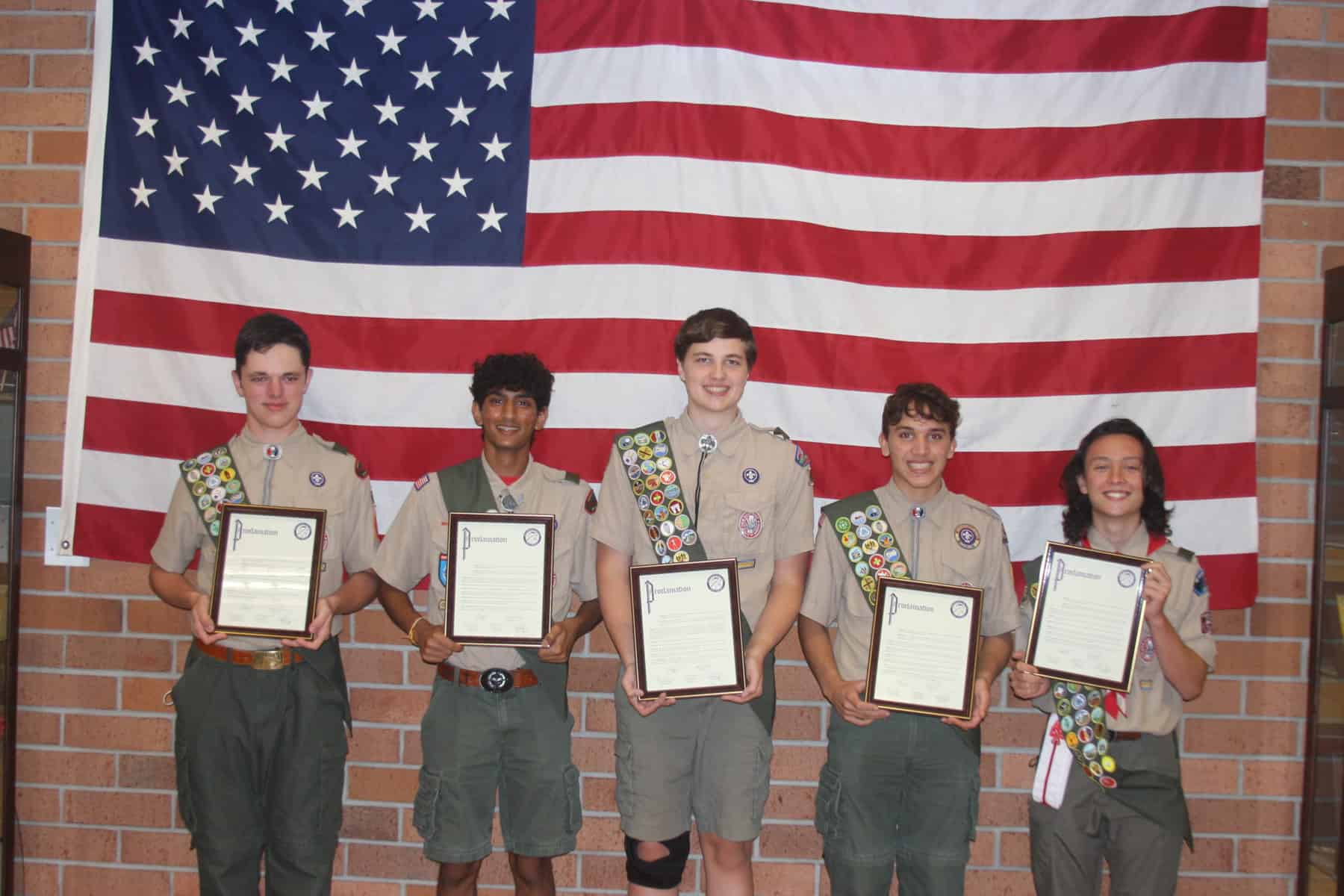 Five Hillsborough Eagle Scouts honored