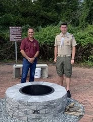 Eagle Scout candidate rejuvenates fire pit at Ann Van Middlesworth Park