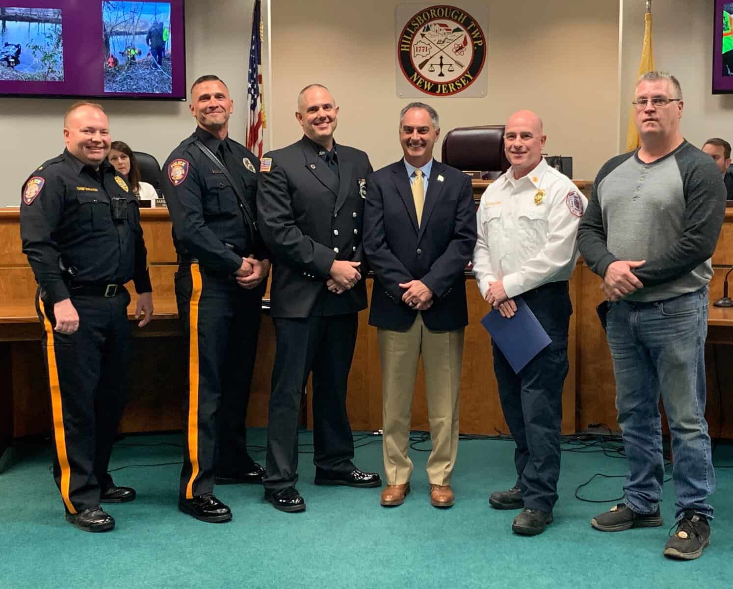 First responders receive lifesaving award for rescuing woman trapped in river