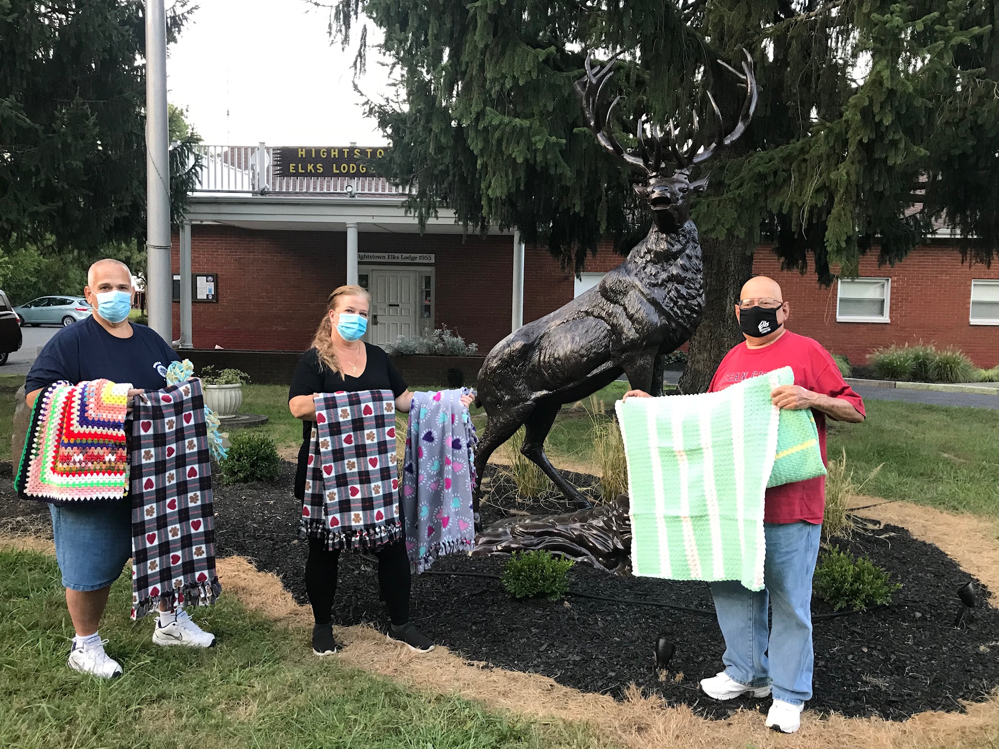 Hightstown Elks donate blankets to Project Linus in honor of Sept. 11