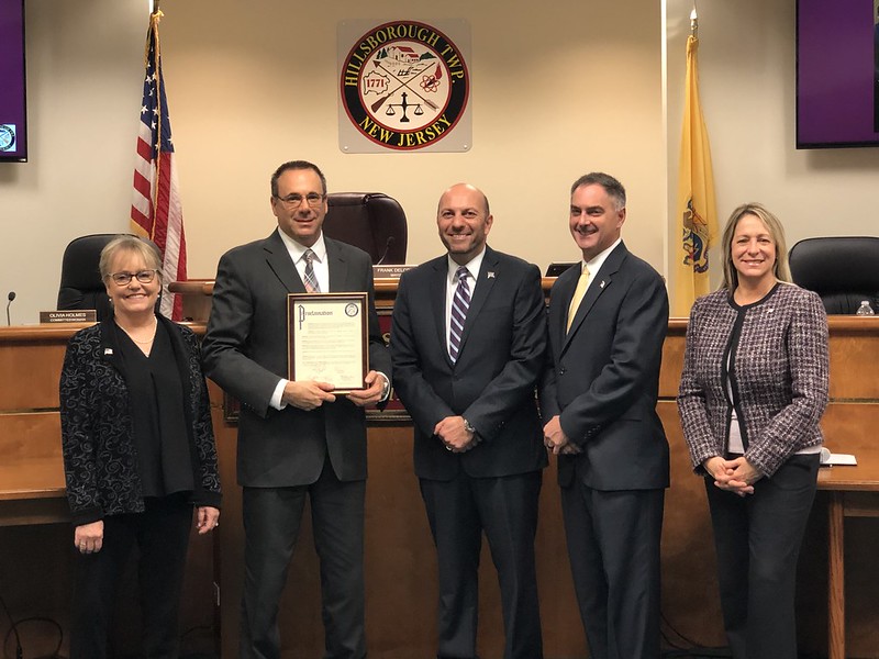 Hillsborough Township Administrator Ferrera recognized for years of service