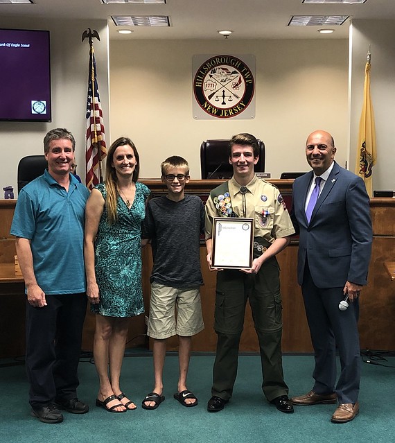 Hillsborough officials recognize two local boy scouts