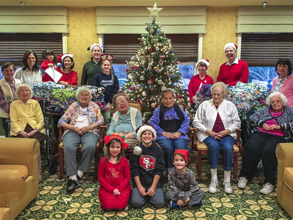 Senior residents donate 60 blankets to charity