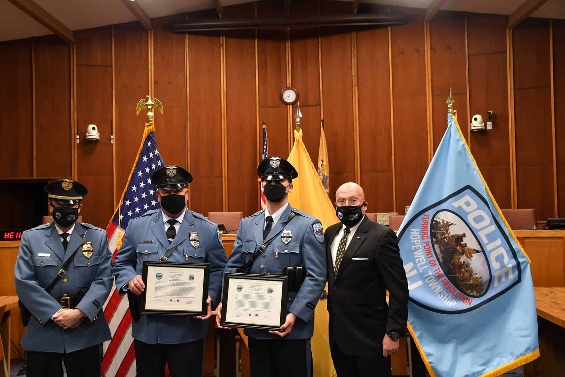 Hopewell Township police officers honored with awards of merit