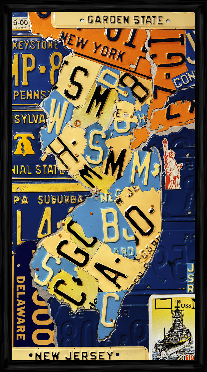 Mercer artist to display License Plate Maps at Trenton Punk Rock Flea Market