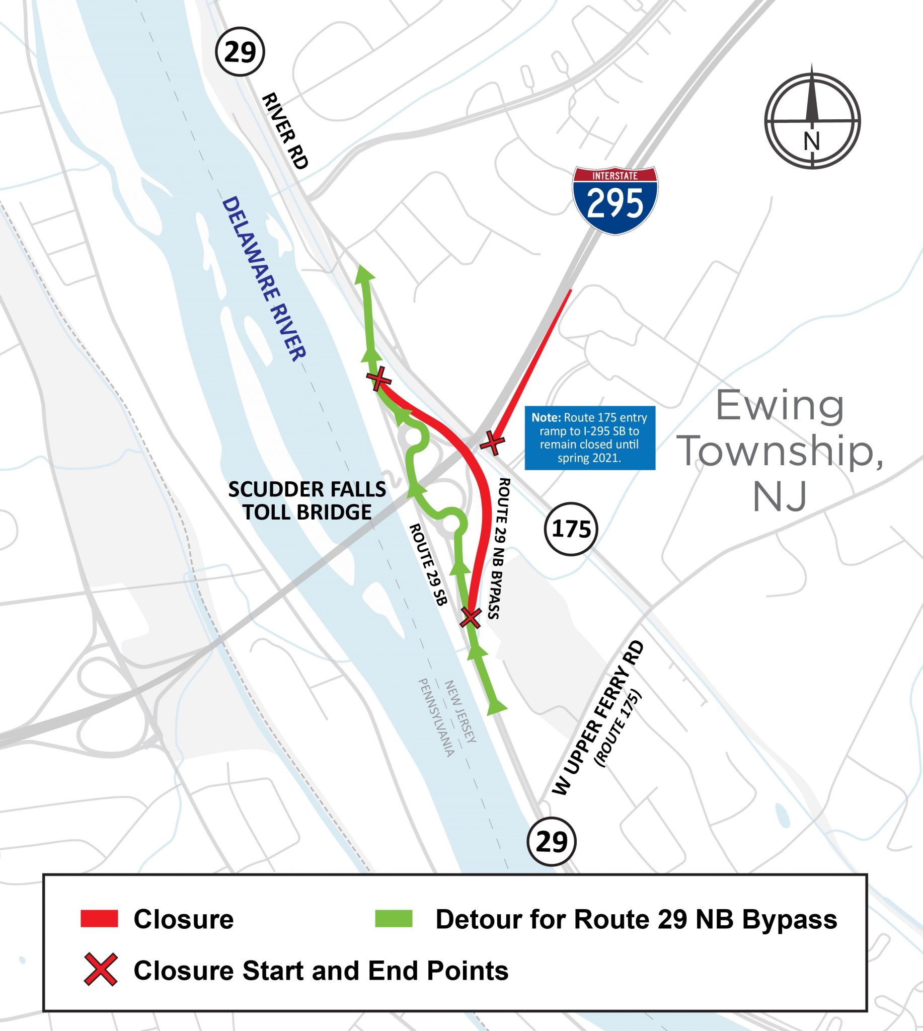 Roadway near Scudder Falls Toll Bridge to close on Jan. 20