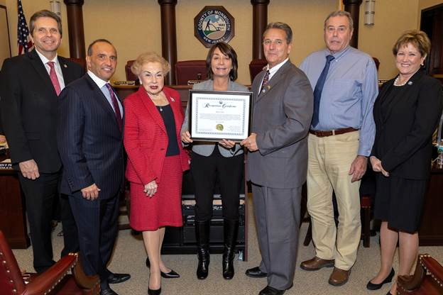 Holmdel Township administrator receives award from freeholder board