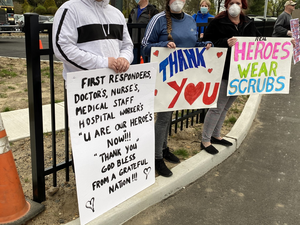 Residents, first responders salute staff members at Bayshore Medical Center