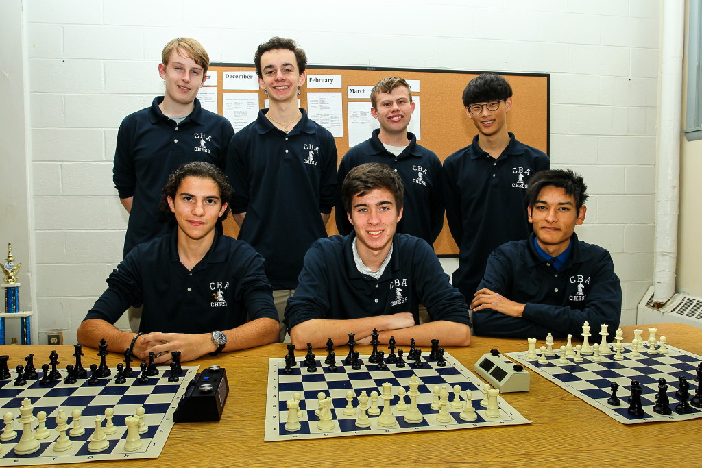 CBA chess players celebrating state championship