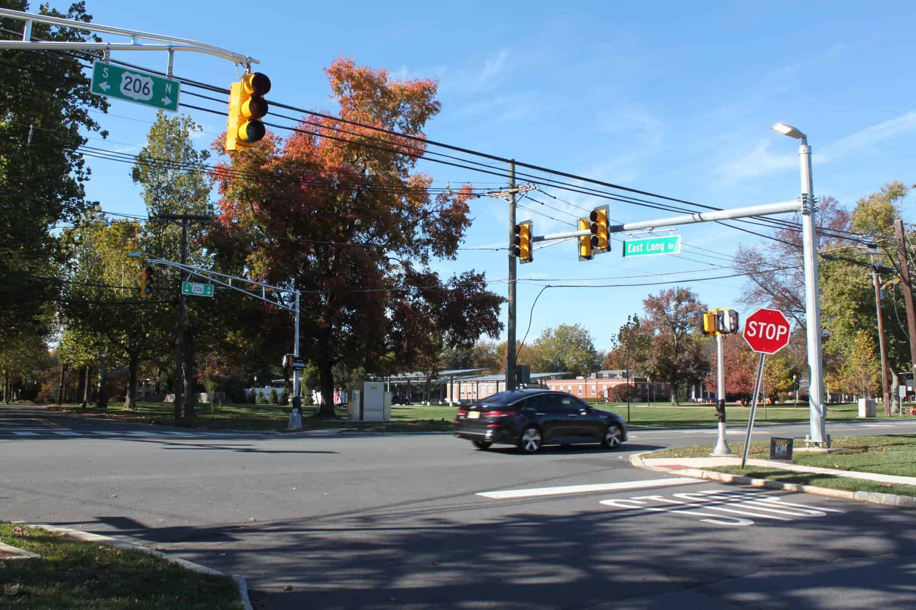 New traffic light at Route 206 and East Long Drive/West Long Drive fully operational