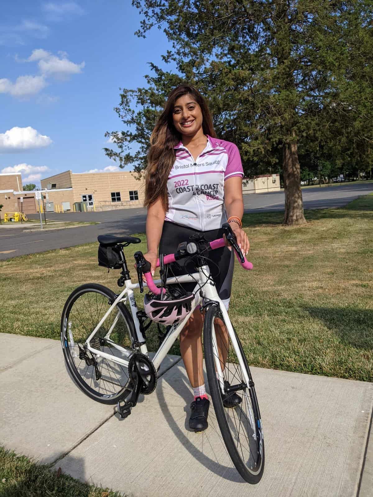 North Brunswick woman participates in cross-country bike ride to raise money for cancer research, honor her late mom