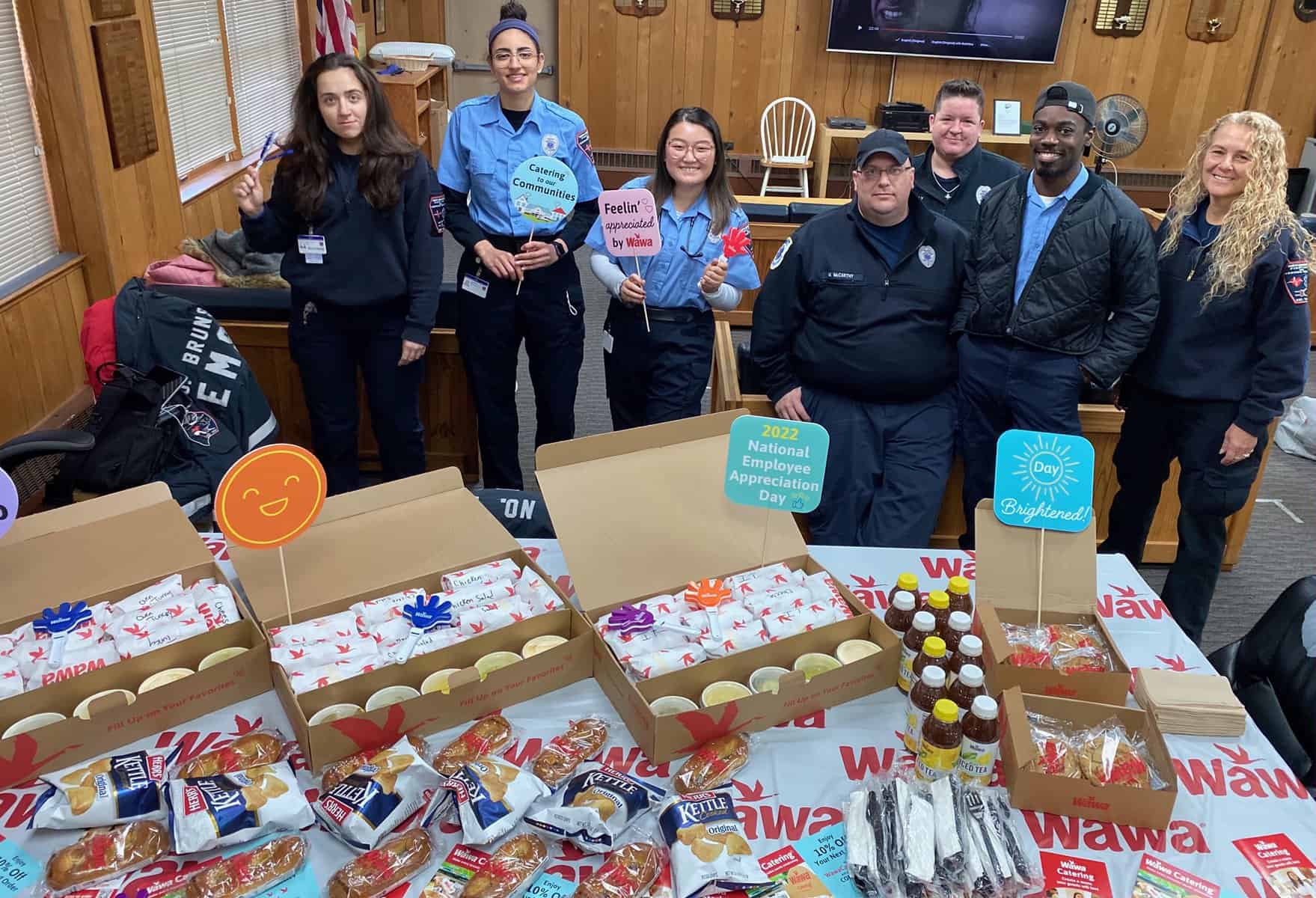 Wawa, Uber Eats bring lunch to North Brunswick First Aid & Rescue Squad