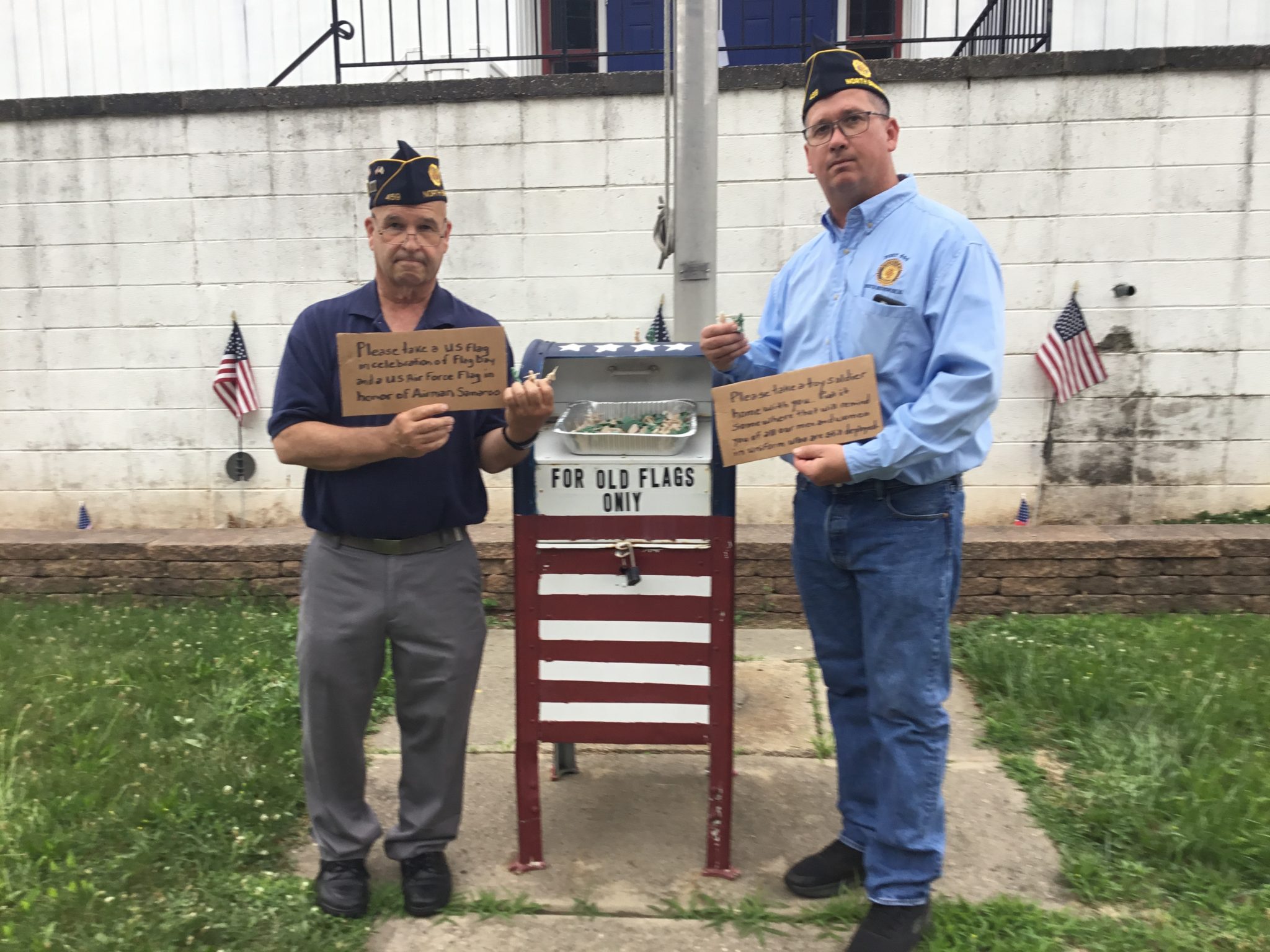 Legion members honor Flay Day, National Flag Week