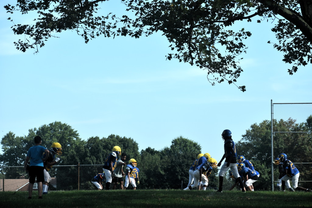 Linwood Middle School football team practices in North Brunswick on Aug. 22