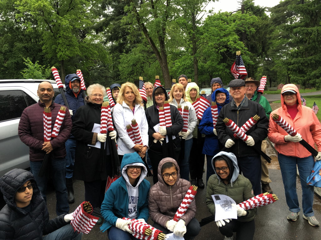 Volunteers replace flags at veterans’ gravesites in North Brunswick