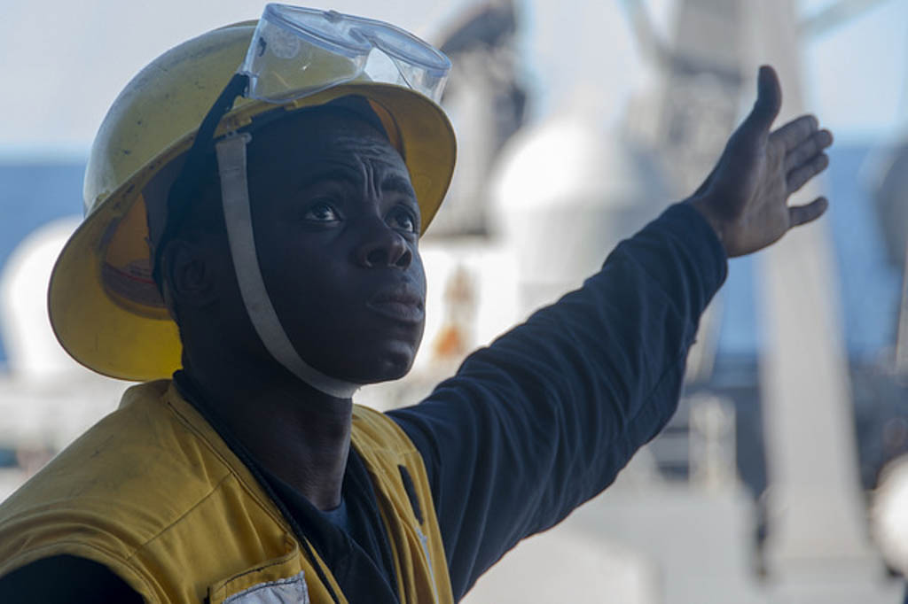 North Brunswick sailor directs crew at fueling station in Asian region